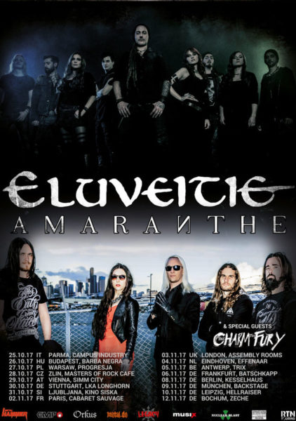 Flyer Eluveitie und Amaranthe Tour 2017