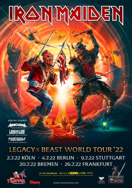 IronMaiden Legacy of the Beast Tour 2022 Deutschland