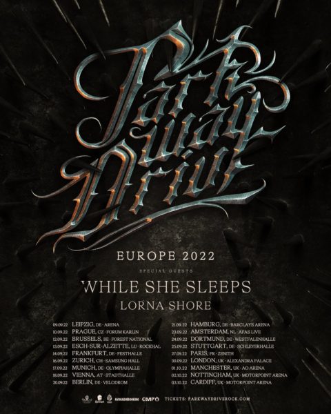 Parkway Drive Europa 2022 Flyer
