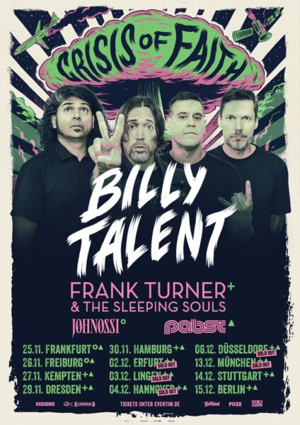 Billy Talent Crisis Of Faith Tour 2022 Flyer02